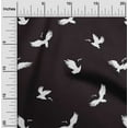 thumbnail image 2 of oneOone Cotton Poplin Chocolate Brown Fabric Bird Sewing Material Print Fabric By The Yard 42 Inch Wide, 2 of 4