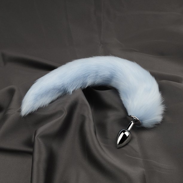 Juguetes sexuales para mujer Cosplay Fox Mask Tail Anal Plug Metal Anus Butt Plug Mask Half Cat Mask Party Sexy Adult Mask Juego Máscaras BDSM Tan Jianjun unisex
