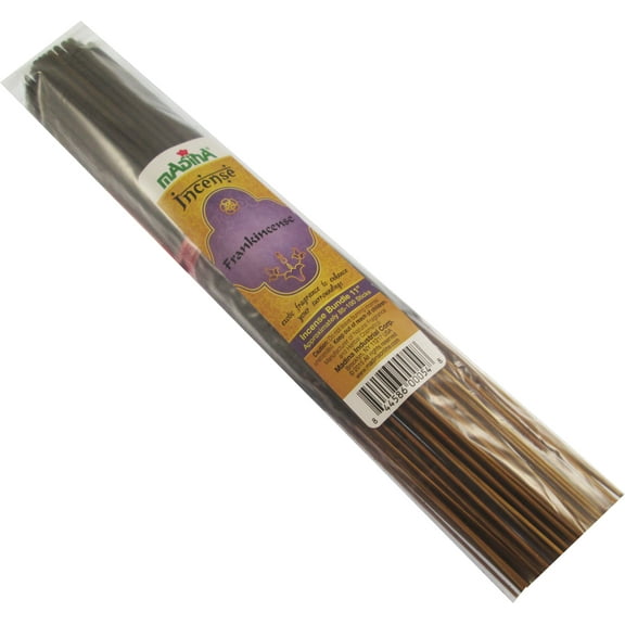 Madina Frankincense Scented Fragrance Incense Stick Bundle [85 Sticks Per Pack - Brown - 11"]