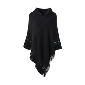 Poncho en fourrure Davos 56034 Oakwood pour Femme couleur bleu foncé 537