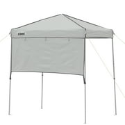 Core 6 x 4 Ft Pop Up Instant Tent Canopy w/ Adjustable Half Sun Shade, Gray