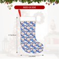 thumbnail image 4 of Daiia white Skull blue daisy Print Christmas Stocking，18"Large Knitted Xmas Stocking for Kids, Family Stocking for Fireplace Christmas Holiday Party Decoration, 4 of 7