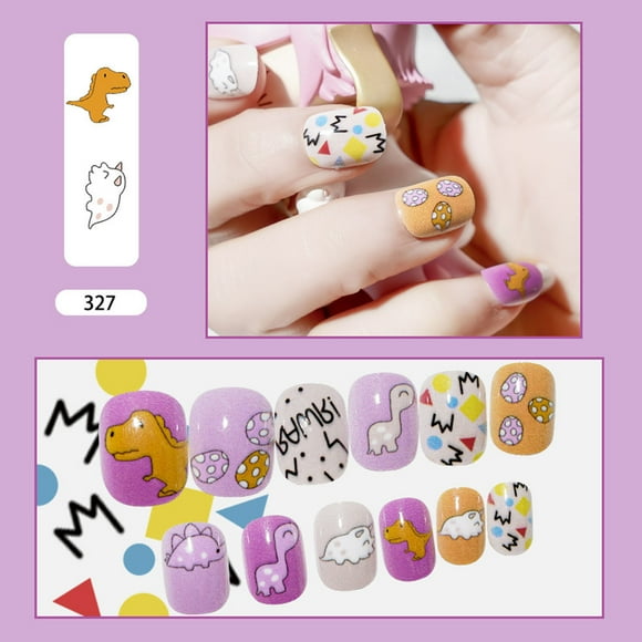 Summer Savings锛乨rppepioners Care Product,2PC Nail Enhancement for Children,Wearing Nail Patches,for Children Finished Nail Patches,Fake Nails Adhesive Nail Patches