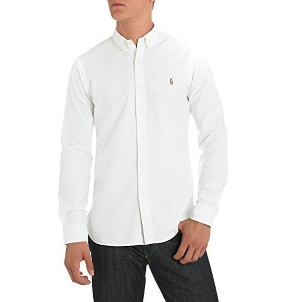 uitslag Regeneratie gemakkelijk Polo Ralph Lauren Mens Classic Fit Oxford Shirt (X-Large, White) -  Walmart.com