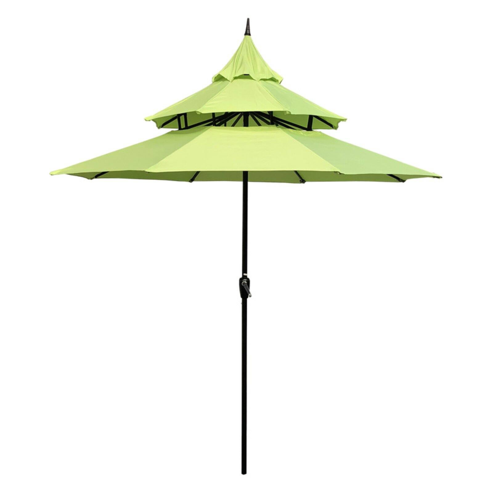 Abble 9 ft. Steel Pagoda Patio Umbrella