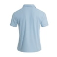 thumbnail image 4 of FAWUUDO Men's Collared Shirt Breathable Smooth Texture Soft Touch Structured Fit with Polished Everyday Style Light Blue, 4 of 9