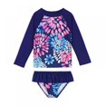 thumbnail image 4 of RUTAYY Girl's 2PCS Flower Printing Swimsuit Bathing Suit High Waist Bikini Sets With Cover Up Beach Vacation Tropical Swimwear Beachwear, 7-8 Years, 4 of 4