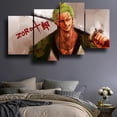 thumbnail image 4 of Póster e impresión de 4 piezas de Anime ONE PIECE Roronoa Zoro, pintura, póster, arte de pared, imagen, decoración del hogar, regalos decorativos estéticos, 4 of 5