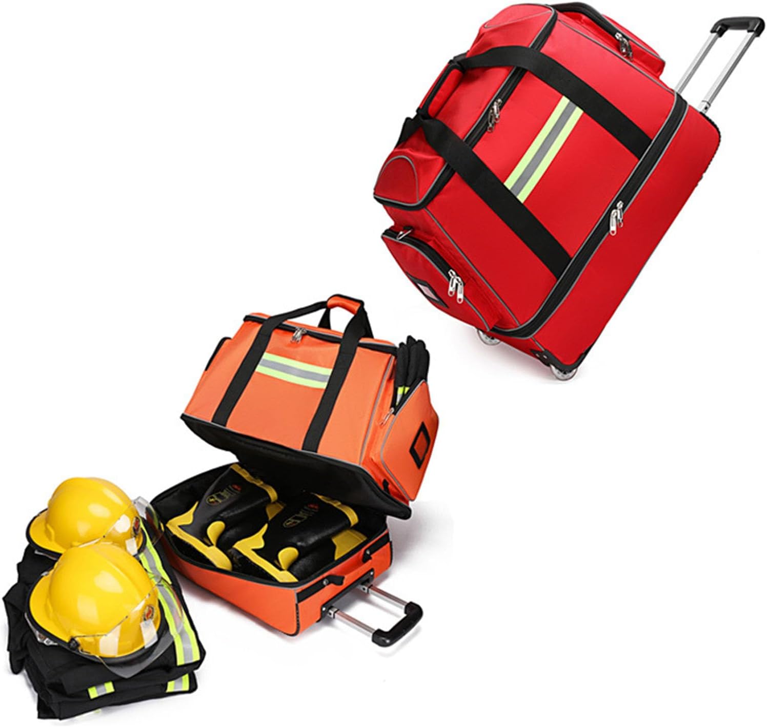 Rolling Roller Bag Trolley EMT Bag Empty for First Aid Responder Home Health Care Nursing Student Roll Duffle Bag Carry on with Wheels