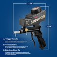 thumbnail image 4 of LE LEMATEC Sand Blaster Gun Kit for Air Compressor, Paint/Rust Remover for Metal, Wood & Glass Etching, Up to 150 PSI Blasting Media for Aluminum, Sand, Walnut Shells & Soda Blaster, Black (AS118), 4 of 4