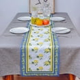thumbnail image 4 of Blue Table Runner Lemon Table Runner Farmhouse Boho Morocco Dining Table Decor for Parties Holiday Kitchen Decor 13x72 Inch, 4 of 6