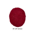 thumbnail image 2 of Better Trends 18"x20" Premium Toilet Lid Cover 100% Cotton Tufted Bathroom Rug Water Absorbent Reversible Machine Washable Red - Lux Collection, 2 of 4