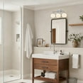 thumbnail image 6 of Globe Blown Glass Shadewith Brass Accents Three Light Sconce , Luxury Bathroom Sconces , Modern Bathroom Sconces, 6 of 9