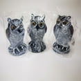 thumbnail image 4 of Fake Owl Decoys to Scare Birds Away, Rotating Head Plastic Owl Bird Deterrents, 9.6 Inch Height Bird Scarecrow Nature Enemy Horned Pest Repellent for Outdoor Garden Yard, 4 of 7
