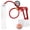 Red + Protected Gauge, variant on LeLuv® Premium Maxi Penis Pump w/ Red Handle, Silicone Hose | Donut | 9" x 2.125" Cylinder