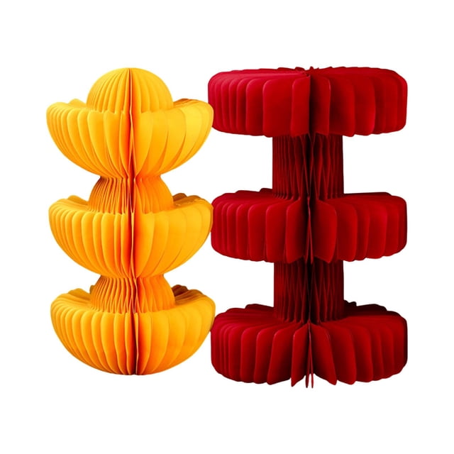 Centro de Mesa de Panal de año Chino, Decoración de Mesa para El Festival de Primavera con El Personaje "wang" para Regalo de Fiesta E