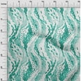 thumbnail image 3 of oneOone Cotton Flex Turquoise Green Fabric Abstract Sewing Material Print Fabric By The Yard 40 Inch Wide, 3 of 4