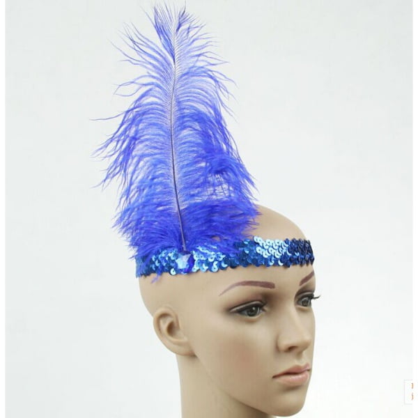 Fancy Dress Sequin Head Band Feather Flapper Headdress 1920/'s Charleston Dance