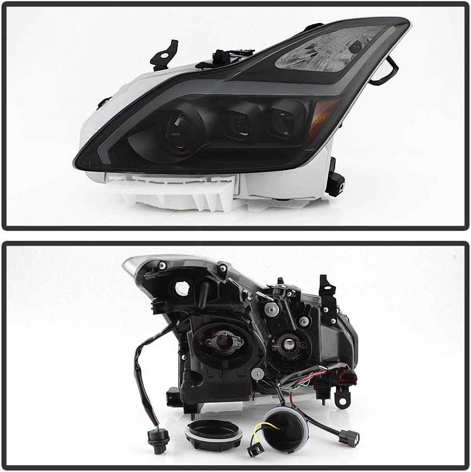 Meautopart Sequential LED DRL Projector Headlights For Infiniti G37 / Q60 Coupe (2008-2015) - Chrome Housing