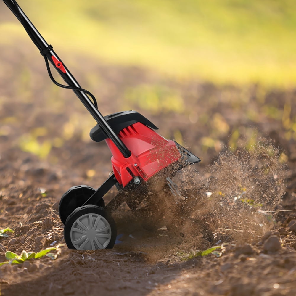Demifill 14-Inch 10 Amp Corded Electric Tiller and Cultivator 9-Inch Tilling Depth, Black