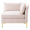 thumbnail image 4 of Sofa Corner Chair, Velvet, Pink, Modern Contemporary Urban Design, Living Lounge Room Hotel Lobby Hospitality, 4 of 6