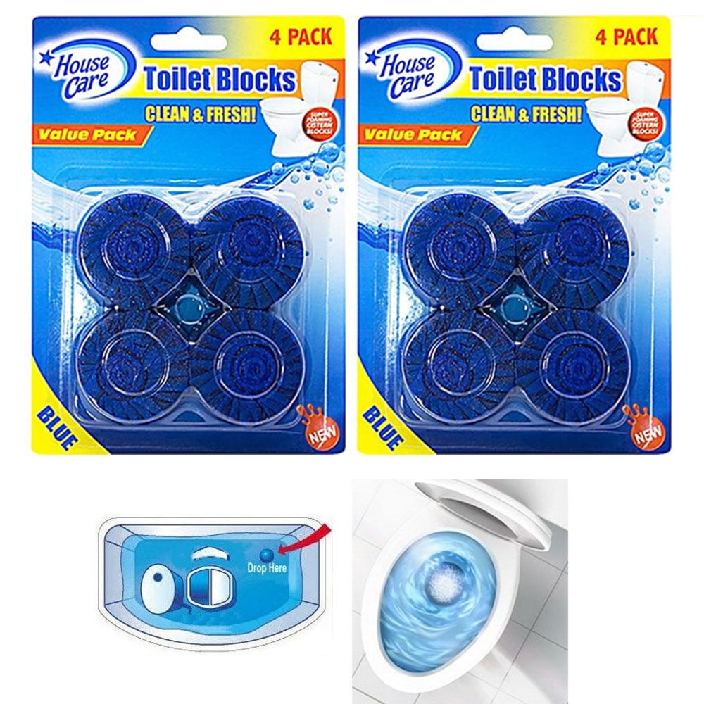 5x Blue Bubble Automatic Toilet Cleaner Tablet Blocks Loo Deodorant Cleaner Tab 