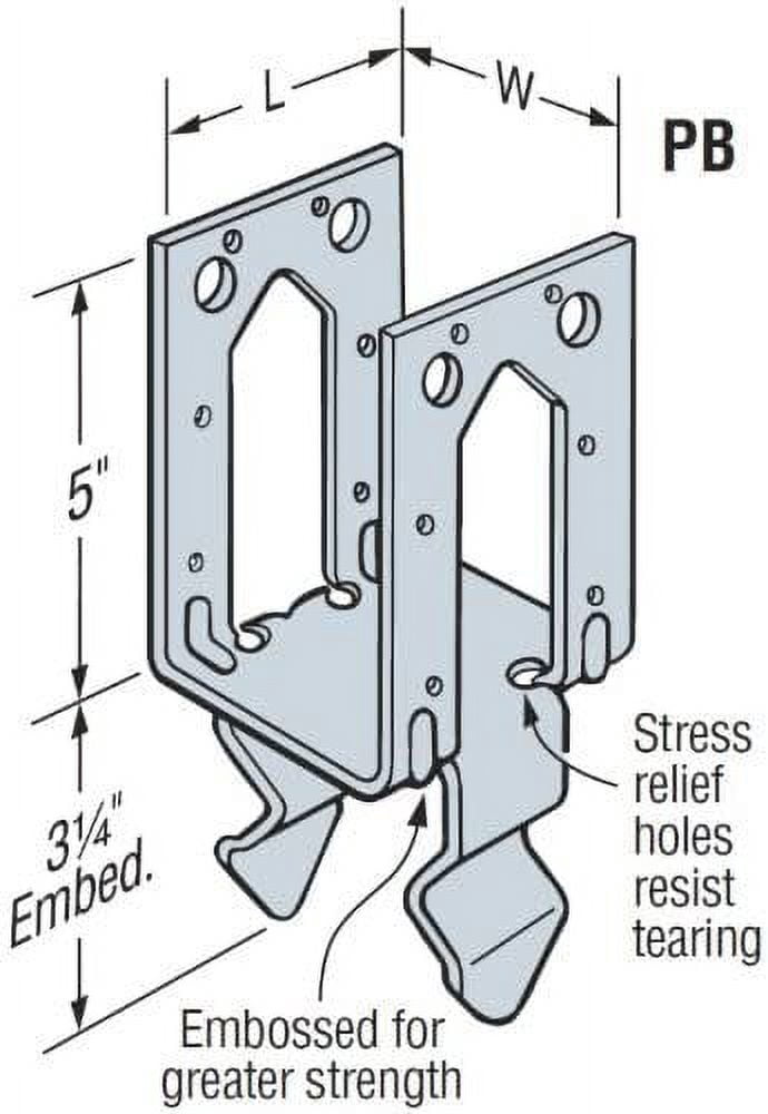 Simpson Strong-Tie 10-pack 10 Pack Simpson Strong Tie PB44Z 4 x 4 Post Base Z-Max Finish — Residential Use, Standard Application