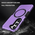 thumbnail image 3 of ELEHOLD Hybrid Rugged Case for Samsung Galaxy S24 Plus Heavy Duty Full Protection Compatible with Mag Safe Anti-Scratch Shockproof Slim Magnetic Case for Samsung Galaxy S24 Plus, Purple, 3 of 10
