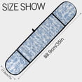 thumbnail image 3 of Dailycode Double Sided Oven Mitt with Loop Heat Resistant Kitchen Long Potholders 7" x 35" Blue White Stripes and Flowers, 3 of 6