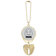 thumbnail image 1 of Lovely Sle Black Cute Chat Face Car Keychain Angel Wing Pendant, 1 of 4