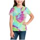 thumbnail image 5 of Camisetas de Cuello de Tripulación de Manga Corta para Mujeres Camiseta Impresa Clásica Cuello Redondo Top Versátil Casual para Niños Grandes de Edades 3-14, 5 of 5