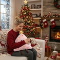 thumbnail image 5 of Loespoir Christmas Tree Pillow with Plush Material, Home Cushion for Comfort, Holiday Ornament for Decoration, Gift & Seasonal Accent for Living Spaces(Pink), 5 of 6