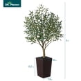 thumbnail image 3 of DR.Planzen UV Resistant 5ft Artificial Olive Tree in Brown Large Planter with Pebbles– Faux Olive Tree for Indoor and Outdoor Decor, Lifelike Greenery for Home & Garden Decor, 3 of 10