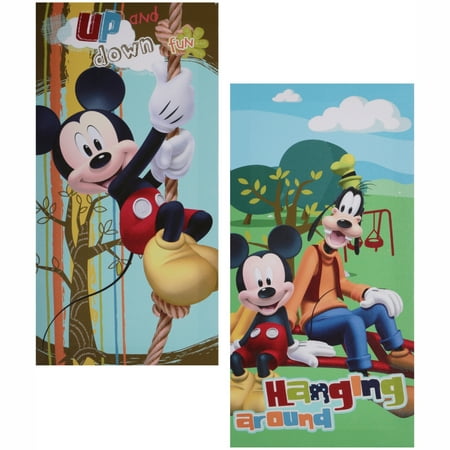 Disney Mickey Mouse Glow in the Dark 2-Pack Canvas Wall Art