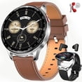 thumbnail image 1 of JELLOO Smart Watches for Men Women, with Earbuds Bluetooth Call 1.39" HD Screen Outdoor Sport Smartwatch, 100+ Sport Modes Activity Tracker, for iOS Android, 1 of 8