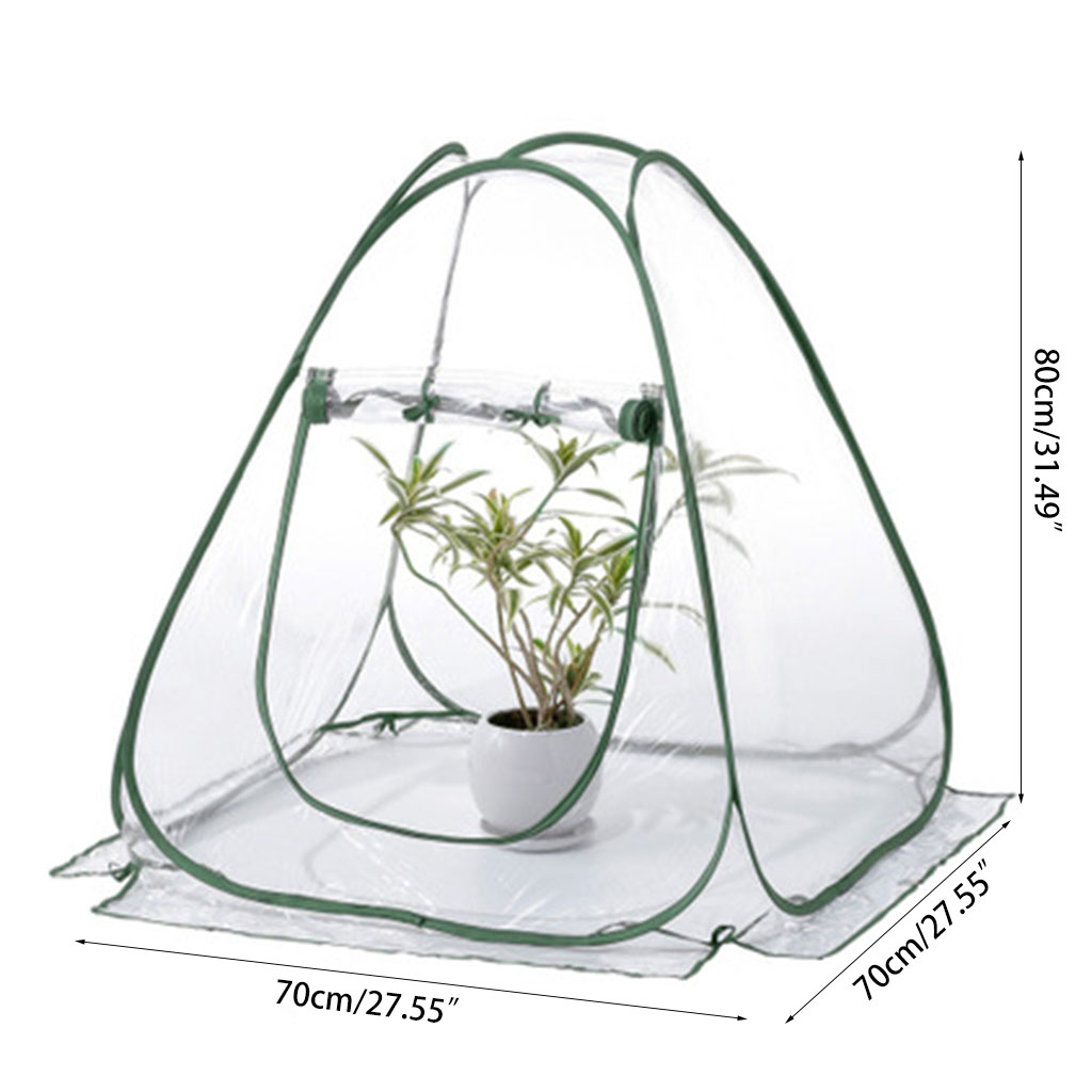Mini Pop-up Waterproof Greenhouse Indoor Outdoor Gardening Flowerpot Cover Backyard Flower Shelter