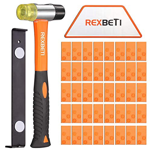 REXBETI Ultimate Laminate Wood Flooring Installation Kit with 40 Spacers, Tapping  Block, Heavy Duty Pull Bar and Diameter 35m - Walmart.com