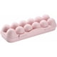 thumbnail image 1 of Caja de almacenamiento de 12 huevos de celosía, soporte de plástico para huevos, cajas de huevos con tapas, adecuado para refrigerador, exterior (rosa), 1 of 5