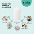 thumbnail image 4 of Bolsius 2 X 4" White Pillar Candles Set Of 20 - Unscented Long Burning Dripless Smokeless Candles for Wedding Spa Home Party Decor, 4 of 8