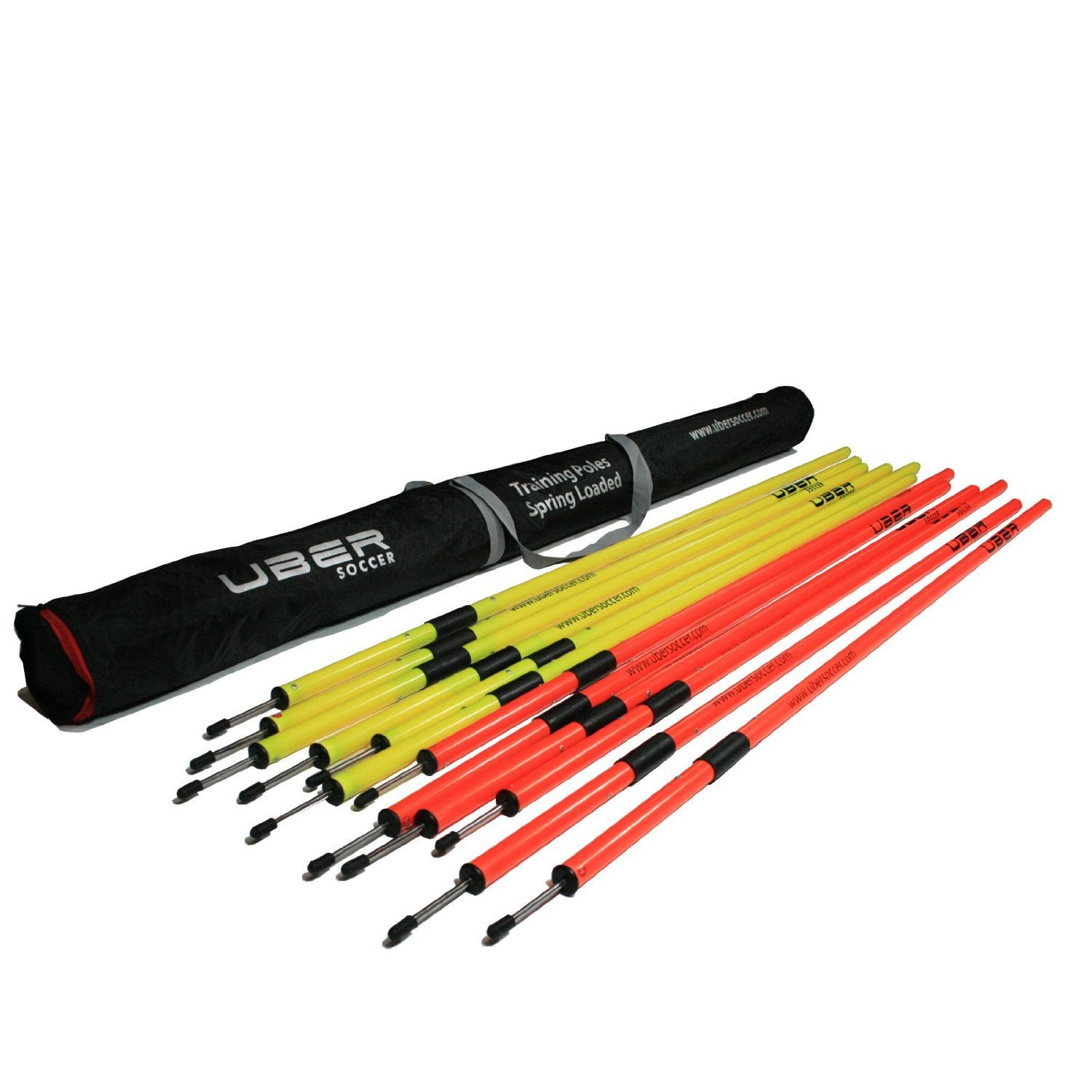 Uber Soccer Agility Poles, Spring Loaded Training Poles, 74