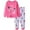 Pink, variant on Hiijoy Little Girls Pajamas Cartoon Long Sleeve Top Pants Sleepwear Clothes Set, Sizes 5-6Y