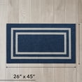 thumbnail image 6 of Washable Skid-Resistant Runner Rug, Border, Denim Twist and Light Grey, 26" x 45", 6 of 9