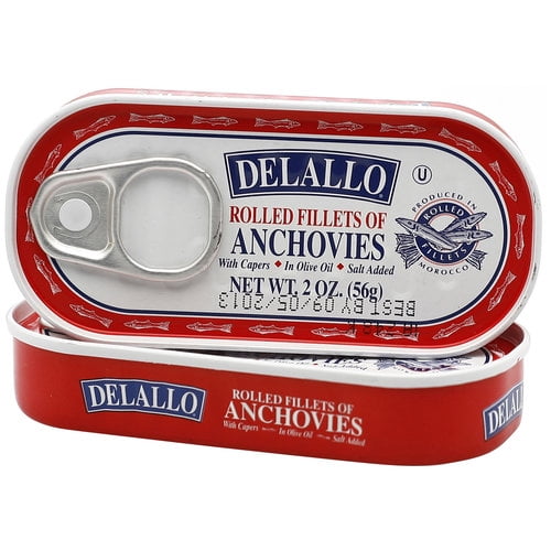 DELALLO Anchovy Rolled Capers, 2 oz