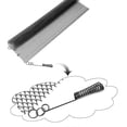 thumbnail image 3 of 2pc Legendflame Fireplace Mesh Screen Curtain Wide Panels Black Matte Garden Home Improvement Heating Cooling Air Stoves Doors, 3 of 5