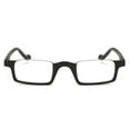 thumbnail image 2 of Black Reversal Half Rimless Reading Glasses 2.0, Fashion Rectangle Presbyopia Glasses for Men and Women, HD Half Moon Spring Hinge Readers +2.00, 2 of 5