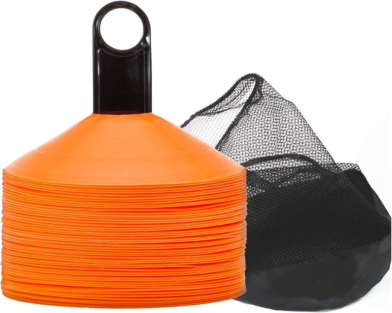 Biggz Flag Football Starter Kit - 48 Belts with (2) Junior Size Footballs and (2) Pumps + Bonus 25 Cones