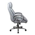 thumbnail image 4 of Office Factor Leather Office Chair, Fully Adjustable Big and Tall Office Chair, Swivel Office Chair with Castor Wheels, 500 Lbs Rated Leather Executive Chair (Gray), 4 of 6