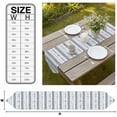thumbnail image 3 of White Blue Brush Table Runner Linen Burlap Table Runner 72 Inches Long Modern Abstract Vintage Texture Dresser Scarves for Kitchen Island Coffee Dining Party Wedding Banquet Holiday Decor 14"x72", 3 of 8