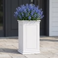 thumbnail image 2 of Algreen Covington 27" Self-Watering Planter, Square Pillar, White Resin, 2 of 6