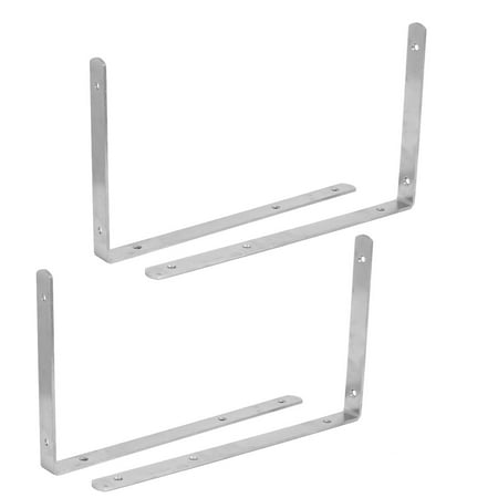 

350mm 14-inch Length Stainless Steel 90 Degree L Shaped Angle Bracket Brace 4Pcs